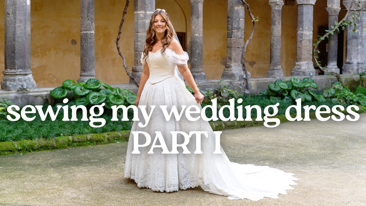 I MADE MY WEDDING DRESS! Sewing my own wedding Dress 🤍 choosing the design & finding the fabric ✨