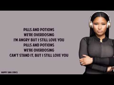 Nicki Minaj. pills and potions lyrics👑🎶🔥