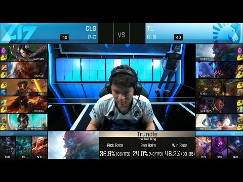 CLG vs TL Game 3 Highlights - COUNTER LOGIC GAMING vs TEAM LIQUID NA LCS Week 8 Summer 2016