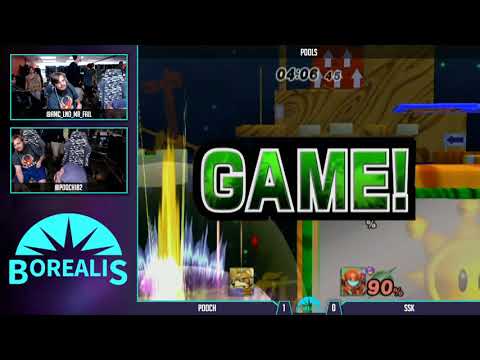 Pooch (Samus, Fox) vs SSK (Sheik, Samus) - Borealis Project M Pools