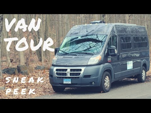 EPIC CAMPERVAN Quick Tour: Farmhouse Sink and Butcher-block Counters! (VANLIFE)