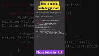 How to Handle Auto suggestion list in Selenium || Automate Suggestion List
