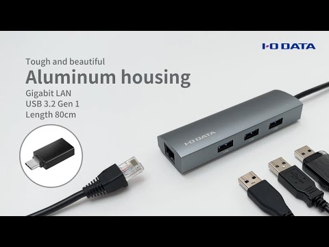 LAN変換アダプタ [USB-C＋USB-A オス→メス LAN /USB-Ax3] 1Gbps対応