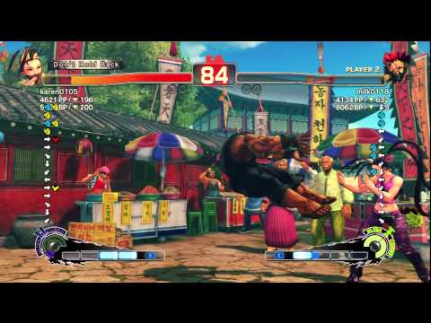 karen0105 [Ibuki] vs. milk0118 [Akuma] | SSF4 AE