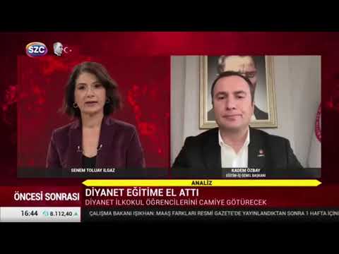 Genel Başkanımız Kadem Özbay, Sözcü Televizyonunda Öncesi Sonrası programında Senem Toluay Ilgaz’ın canlı yayın konuğu oldu; eğitimde dinselleşme, Milli Eğitim Bakanlığı’nın tarikat ve cemaatlerle ve Diyanet İşleri Başkanlığı ile imzalanan protokolle