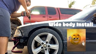 E36 wide body Install - felony form kit part 1