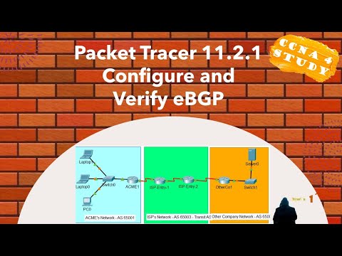 11.2.1 Packet Tracer – Configure and Verify eBGP