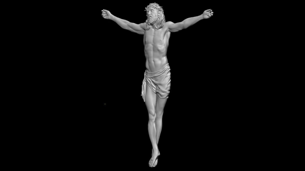 Crucifixion of Jesus Christ Cross Number 3 3D Print Model