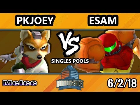 DHATX18 SSBM - PKJoey (Fox) Vs. PG | ESAM (Samus) - Smash Melee D2 Winners Semis