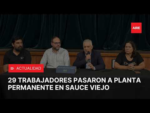 SAUCE VIEJO: Mario Papaleo anunció el PASE A PLANTA permanente de 29 trabajadores
