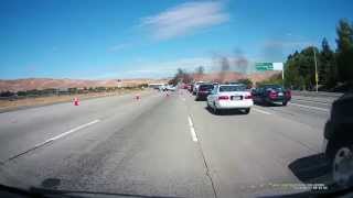 Car Fire Caught on Pier28 A7 Beta Dual Channel DashCam on Highway 242 in Pittsburg California