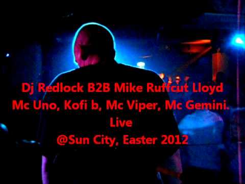 Dj Redlock B2B Mike Ruffcut Lloyd Mc's Uno, Kofi B, Viper, Gemini. @Sun City Easter 2012 PT5