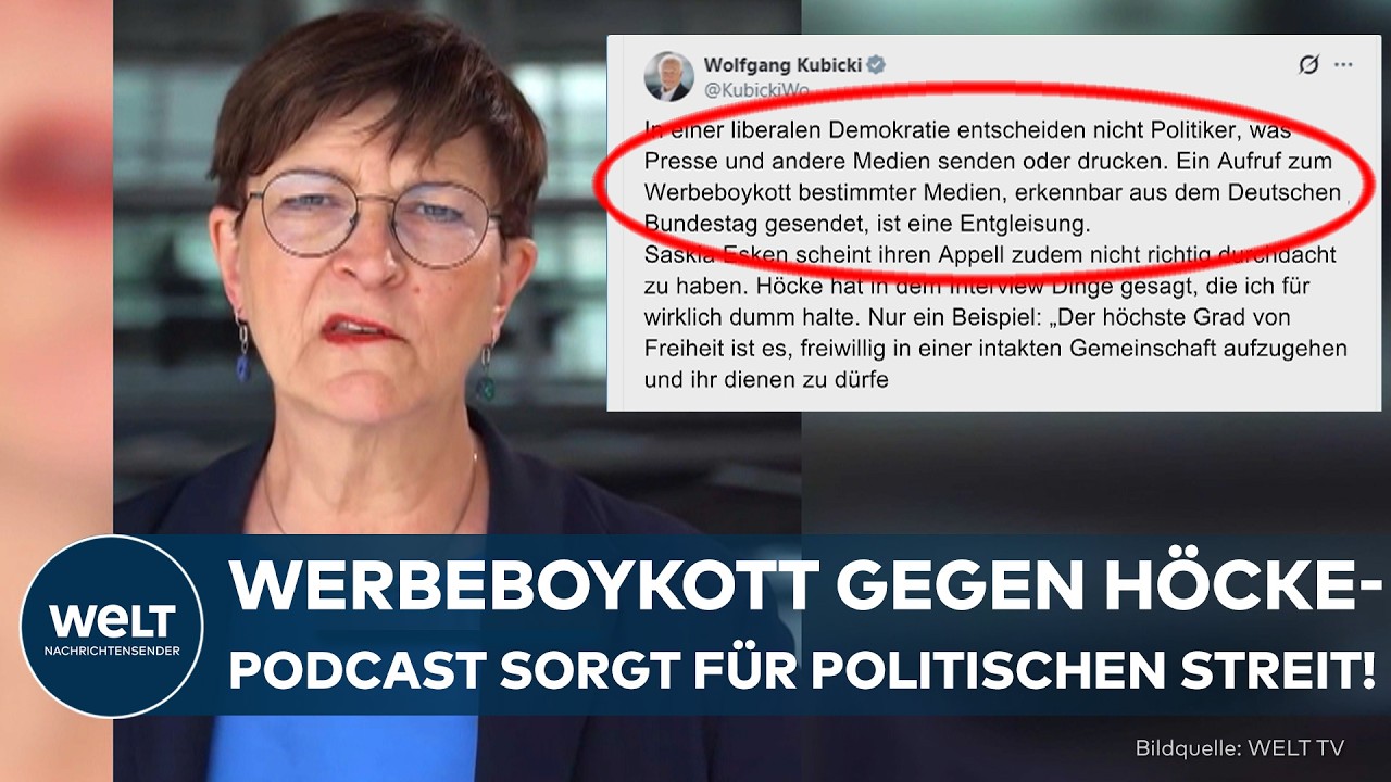 DEUTSCHLAND: SPD fordert Werbeboykott gegen Podcast mit AfD-Politiker  – FDP reagiert mit Kritik!