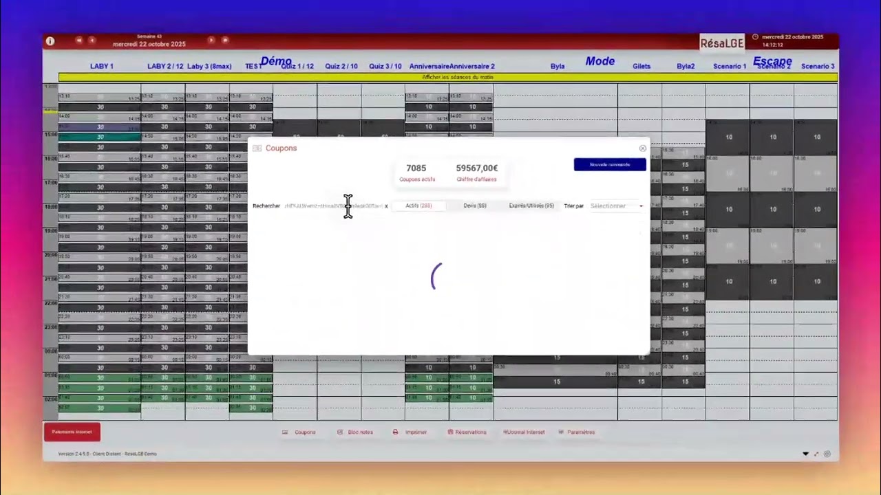 Commande de coupons - Étape 3