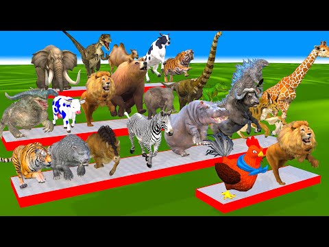 49 Incredible Animals Race vs Dinosaurs vs Prehistoric Mammals Speed Race Run: Who Will Win? ARBS
