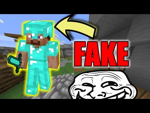 FAKE DIAMOND ARMOUR CHALLENGE (Minecraft Skywars #15)