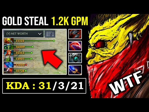 OMG 1KILL PER MIN 7.27 Ninja Bounty Hunter 2 Hit Deleted with Fearless Gold Steal 1.2K GPM DotA 2