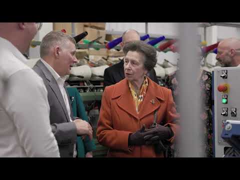 HRH The Princess Royal visits British yarn manufacturer, Laxtons