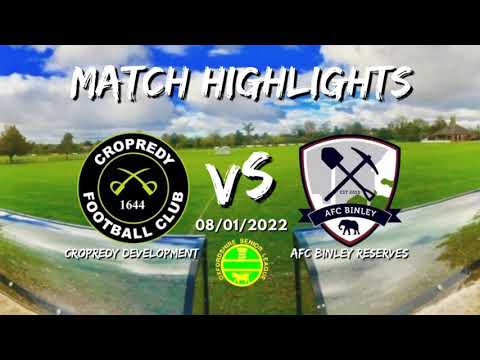 Cropredy Devs vs AFC Binley Res - Stockton Charity Cup - MATCH HIGHLIGHTS 08/01/2022