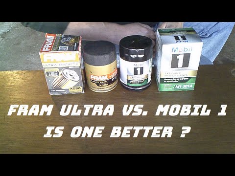 Fram Ultra Oil Filter Cut Open XG8A vs Mobil 1 Oil Filter Cut Open M1 301A