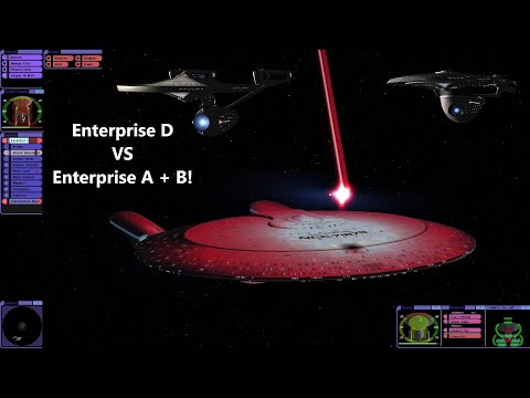 Star Trek USS Enterprise D VS USS Enterprise A & B | Star Trek Ship Battle | Bridge Commander |