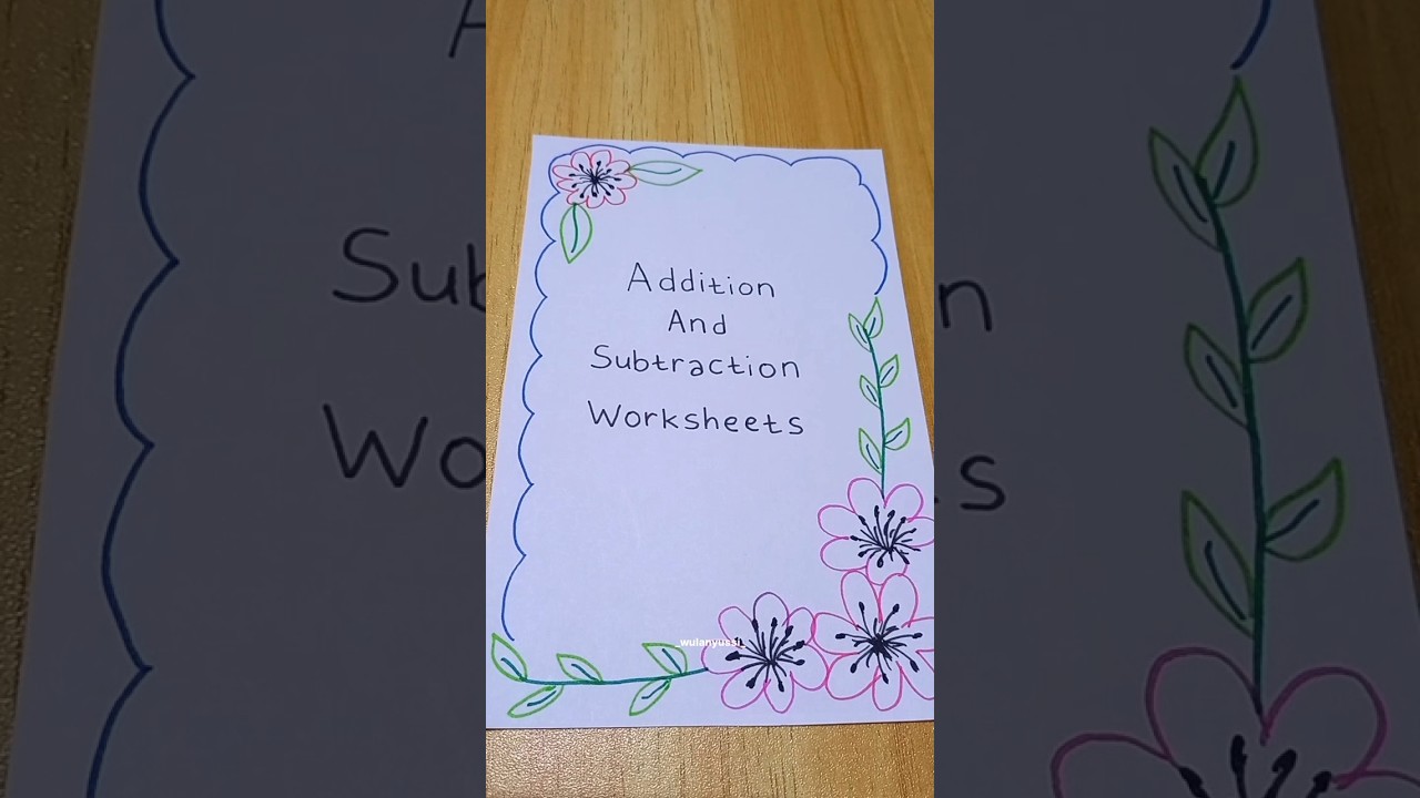 ADDITION AND SUBTRACTION WORKSHEETS #shorts
