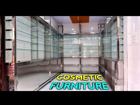 Stainless Steel Furniture For Cosmetic Shop | Steel 10'f×10'f Store Furniture