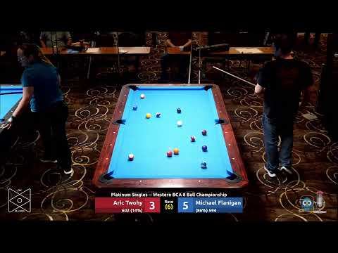 Aric Twohy vs Michael Flanigan - Platinum Singles - 2023 Western BCA 8 Ball Championship