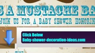 preview picture of video 'Mustache Baby Shower Invitation Template - Create a Mustache Bash!'