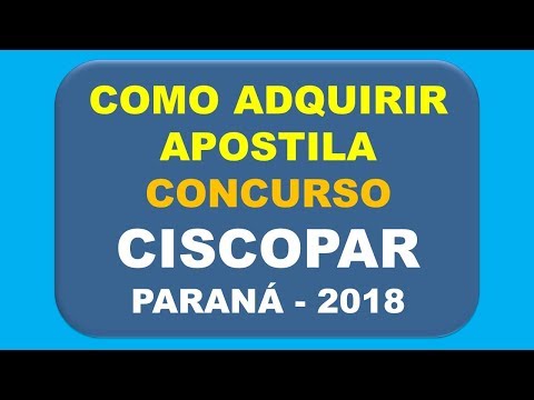 Baixar Apostila Concurso CISCOPAR 2018 - Paraná