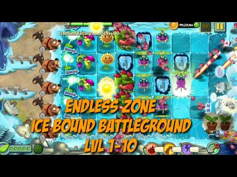 Plants vs Zombies 2 - Frostbite Caves | Endless Zone All Max Level Plants Test Level 1 - 10
