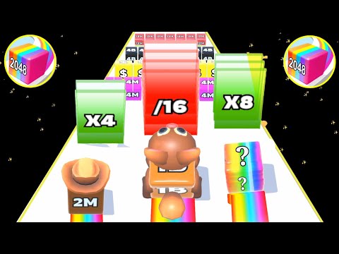 Satisfying Mobile Game New Video Jelly Run 2048 - 2048 cube puzzle gameplay walkthrough part 7