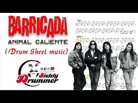 BARRICADA - ANIMAL CALIENTE (DRUM COVER WITH DRUM SHEET)