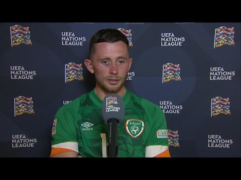 Alan Browne reacts to Rep. of Ireland's 3-0 Nations League win over Scotland