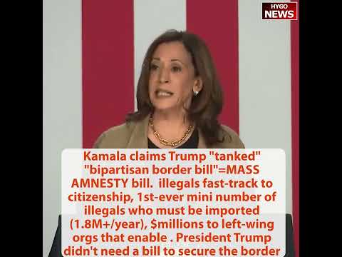Kamala now praising Border Patrol agents (she has spread false smears), US= sovereign nation
