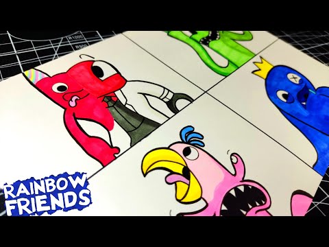 DRAWING the RAINBOW FRIENDS but they BECOME GARTEN OF BANBAN (drawing Cartoon Animation)