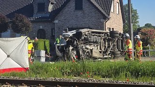 Belçika’daki ölümcül tren ve okul servisi kazasından ilk görüntüler yayımlandı