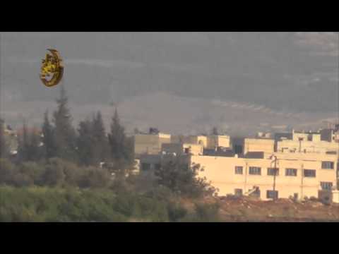 استهداف تحصينات قوات النظام في بلدة الشيحة في ريف حماة بواسطة رشاش 23 من قبل غرفة عمليات بدر الشام