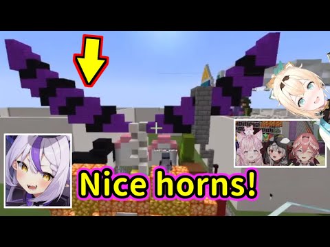 Laplus Makes A Happy Sound When She Sees Her Own Horns Made By HoloX Member [Hololive ENG-SUB]