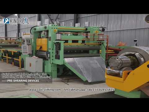KINGREAL High Speed Stainless Steel Follow-Shearing Cut-To-Length Line Machine With Edge Trimming