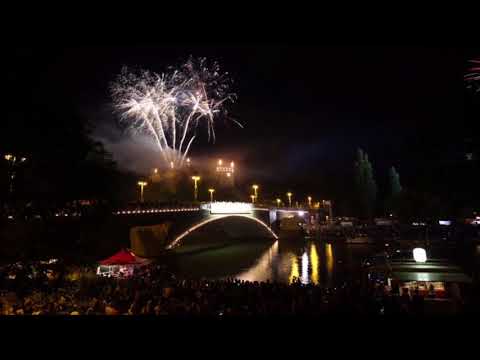 Wunderschönes Feuerwerk zum Laternenfest 2017 in Halle/Saale