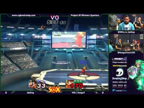 S@X 9/23/14 - UpDog (Mario) vs Seagull Joe (Diddy Kong) - Project M Winners Quarters - Smash PM
