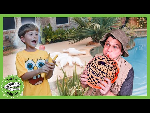 🥚Giant Life Size Mystery Egg!  | T-rex Ranch | NEW Superhero Cartoon for Kids | Moonbug Kids
