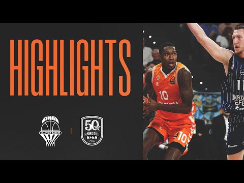 🏀 HIGHLIGHTS | J15 EuroLeague vs Anadolu Efes (94-82) | Valencia Basket