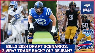 Buffalo Bills 2024 NFL Draft Scenarios: WR double dip? Trade back? Prioritize OL? Cooper DeJean?