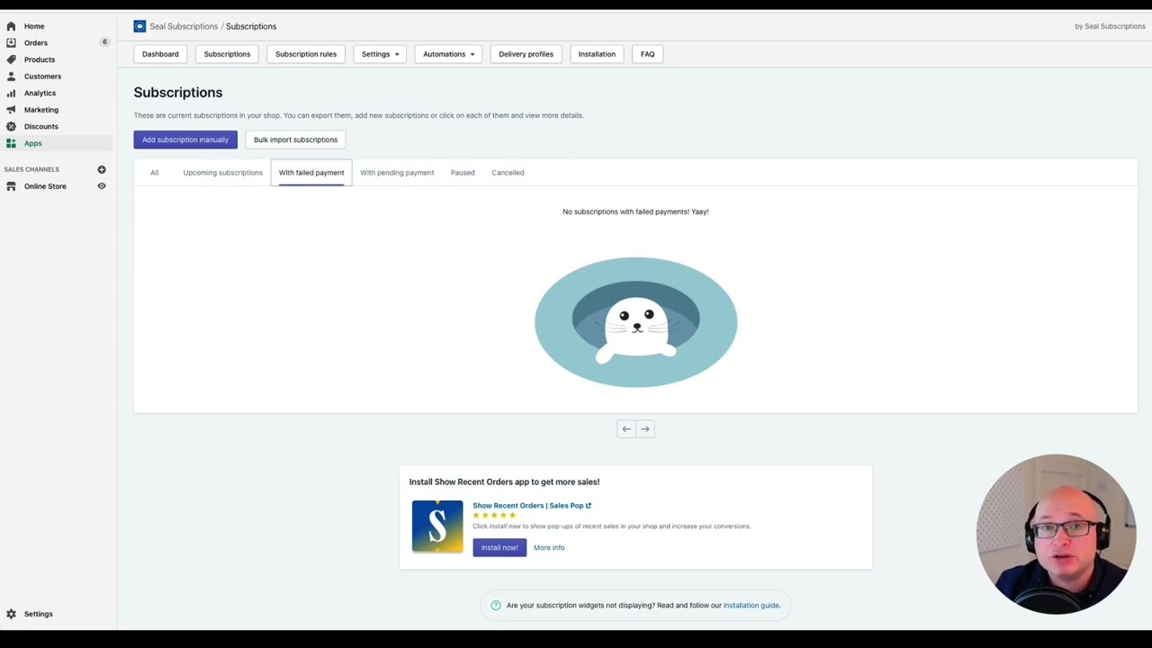 How to view and edit subscriptions in Seal Subscriptions app for Shopify