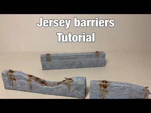 Jersey barriers for miniature wargames - Tutorial