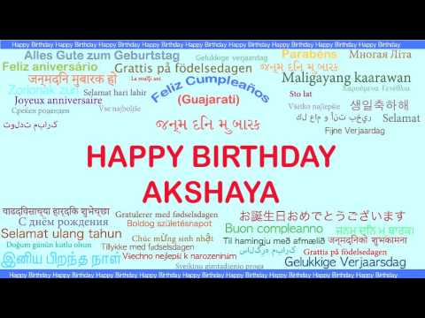 Akshaya   Languages Idiomas - Happy Birthday