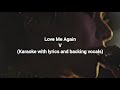 Love Me Again - V (Karaoke with lyrics and backing vocals)