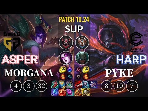 GEN Asper Morgana vs ESC Harp Pyke Sup - KR Patch 10.24